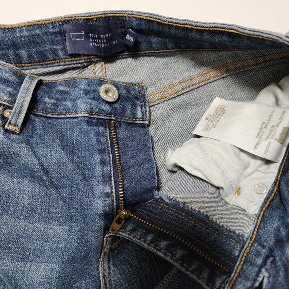 Levi's Medium Wash Stretch Denim Bold Curve Straight Leg Jeans - Picture 5 of 8